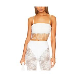 Majorelle 'Honolua' White Lace Crop Top Size XS